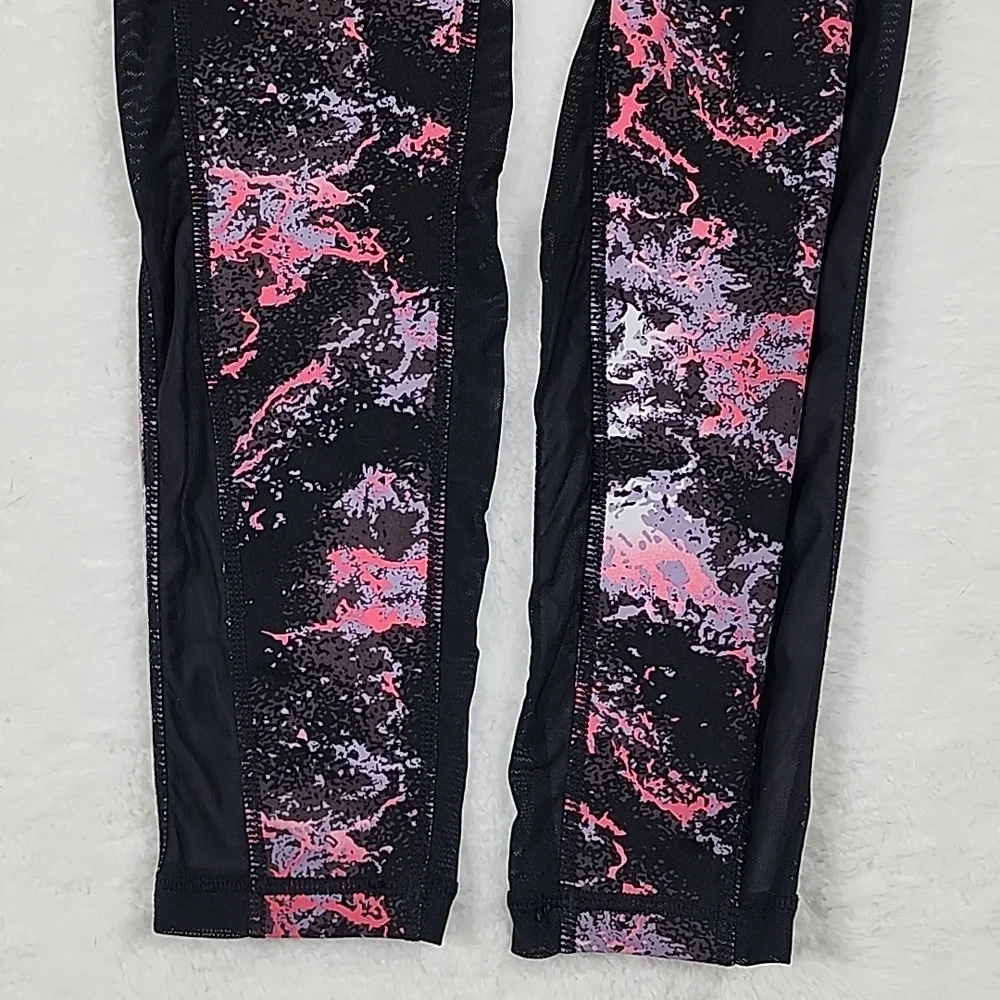 Lululemon Pink & Black Lightning Bloom Leggings